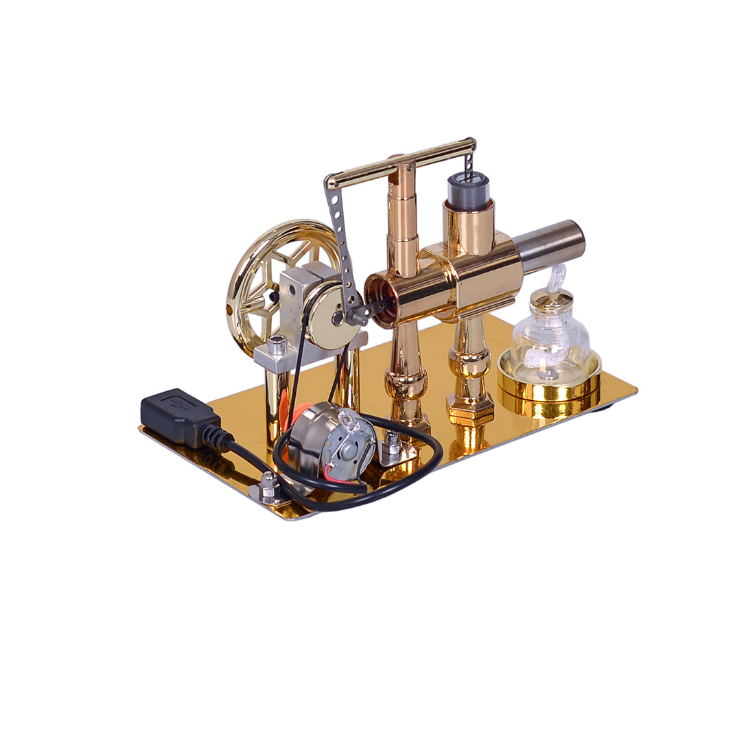 Hot Air Single Cylinder Stirling Engine Generator – Physics Popular Science Toy Model By MNW