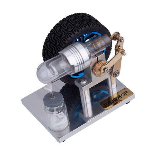 ENJOMOR Mini Rocker Arm Stirling engine Alpha Version with Tire - stirlingkit