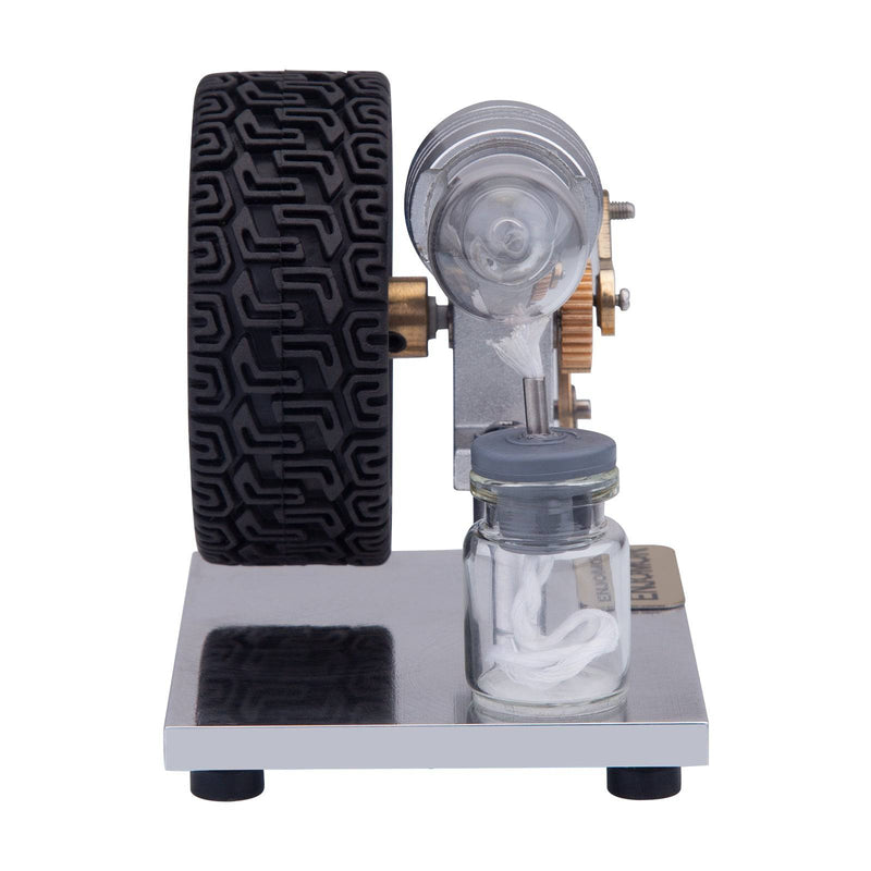 ENJOMOR Mini Rocker Arm Stirling engine Alpha Version with Tire - stirlingkit