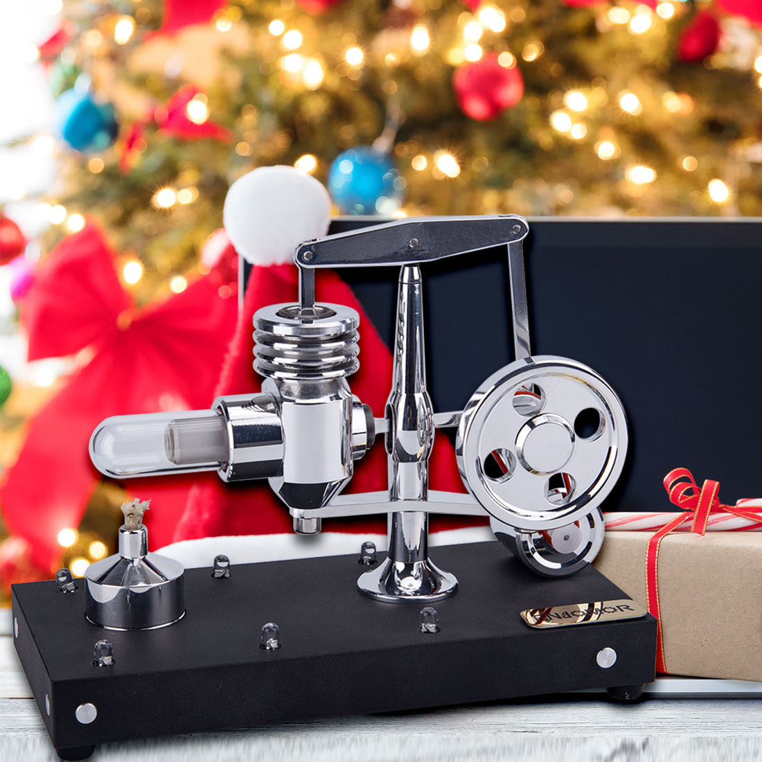 ENJOMOR Model Hot air Engines LED Stirling Engine Toy - stirlingkit