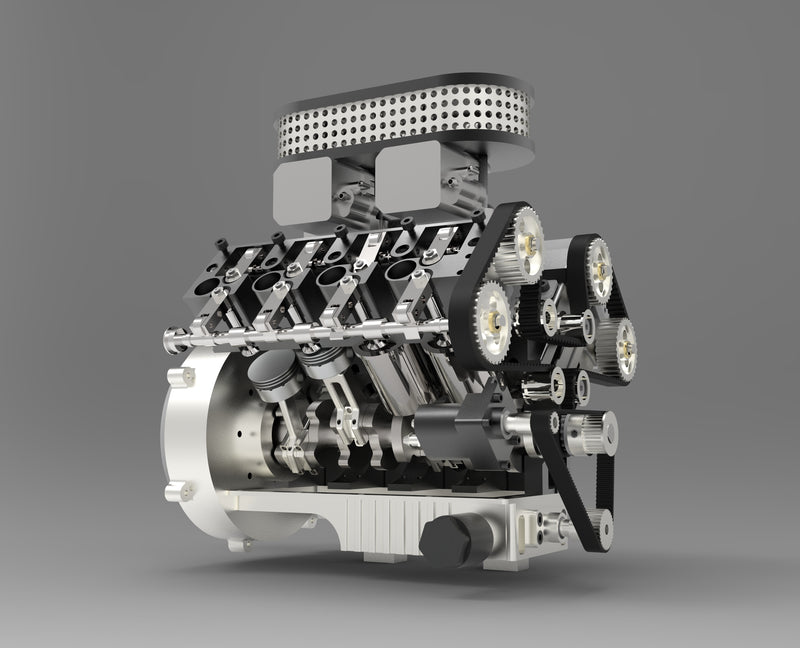 ENJOMOR V8 78CC GS-V8 Working Scale Model Engine Gas DOHC 4 Stroke ...