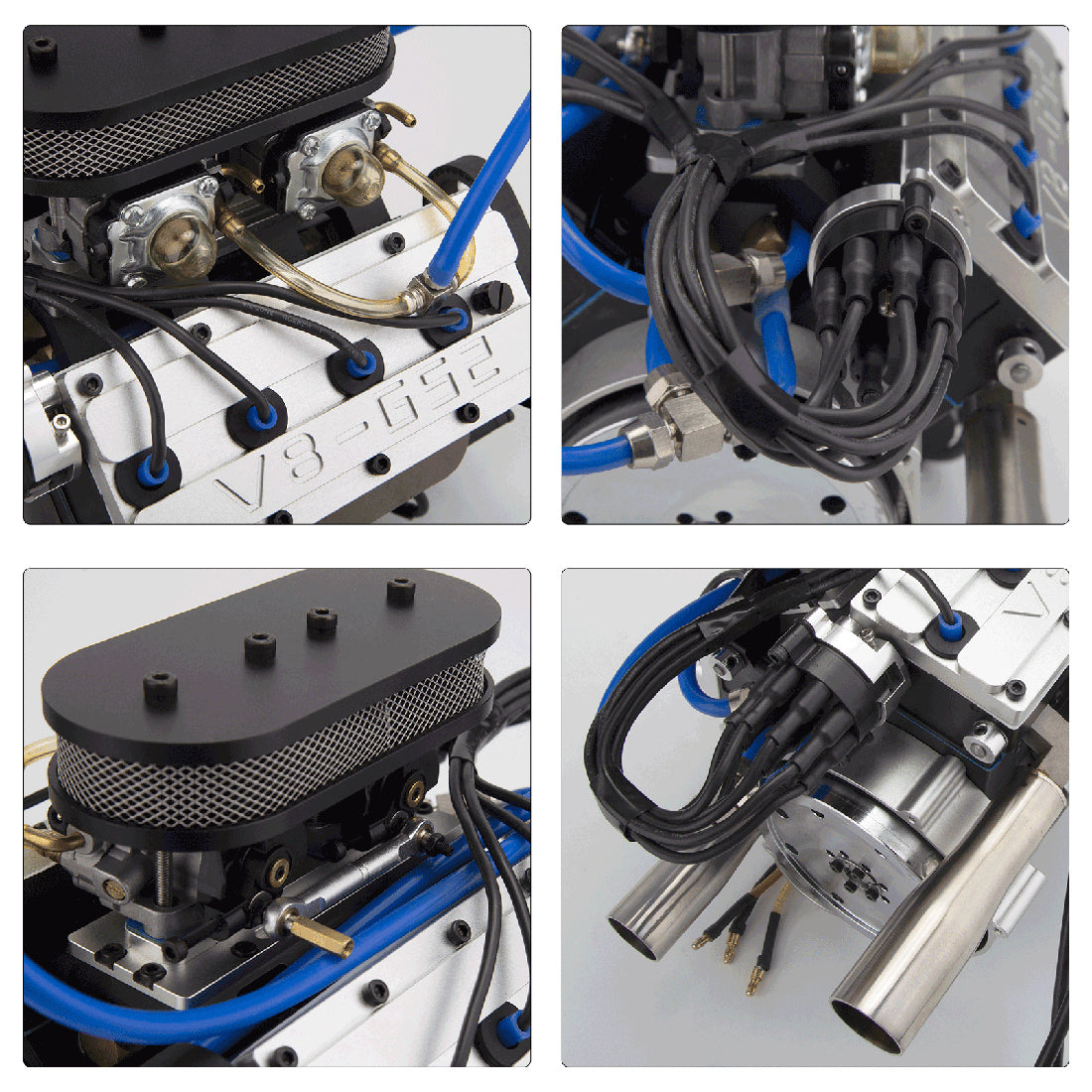 ENJOMOR V8 GS-V8 78CC DOHC Gasoline Water-cooled V8 Engine That Works with Starter Kit Full Set Pre-order - stirlingkit