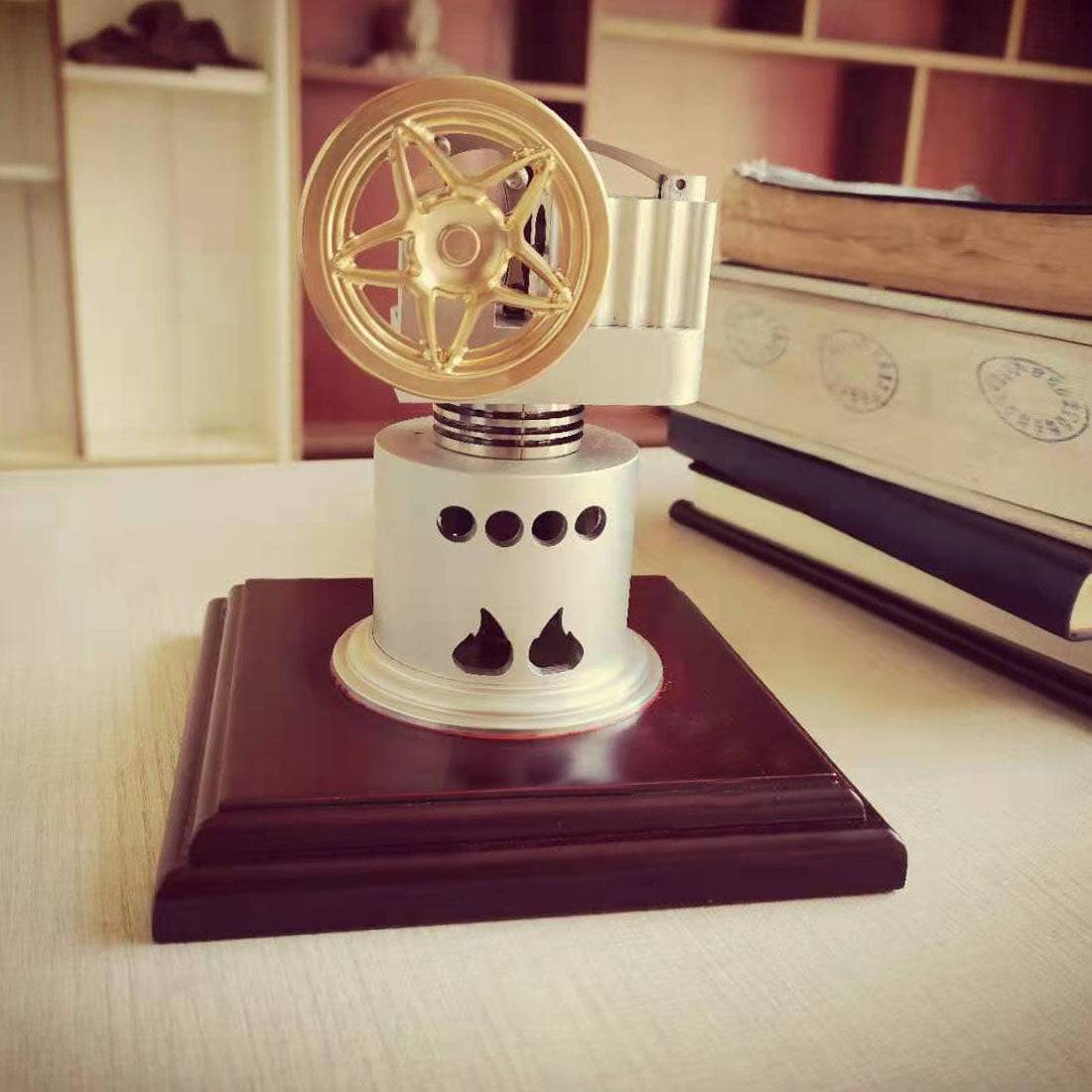 ENJOMOR Vertical High Temperature Powered Stirling Engine Model Science Toys - stirlingkit
