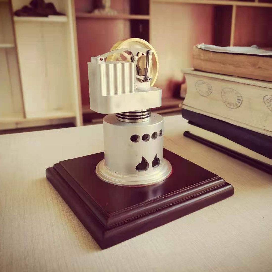 ENJOMOR Vertical High Temperature Powered Stirling Engine Model Science Toys - stirlingkit
