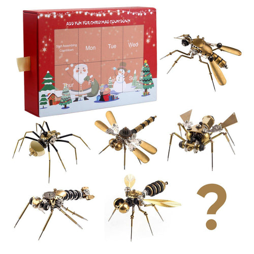 Exquisite Mechanical Insect Assembly Model Week Series Christmas Gift Set - stirlingkit