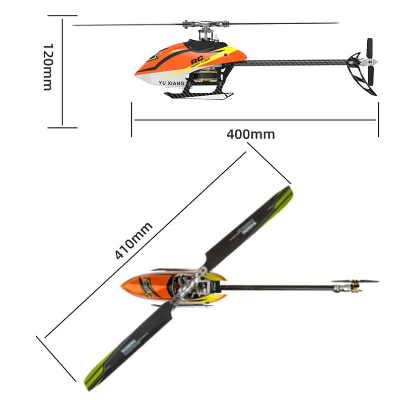 F180 2.4Ghz Flybarless RC Stunt Helicopter 6CH 3D/6G RTF - stirlingkit