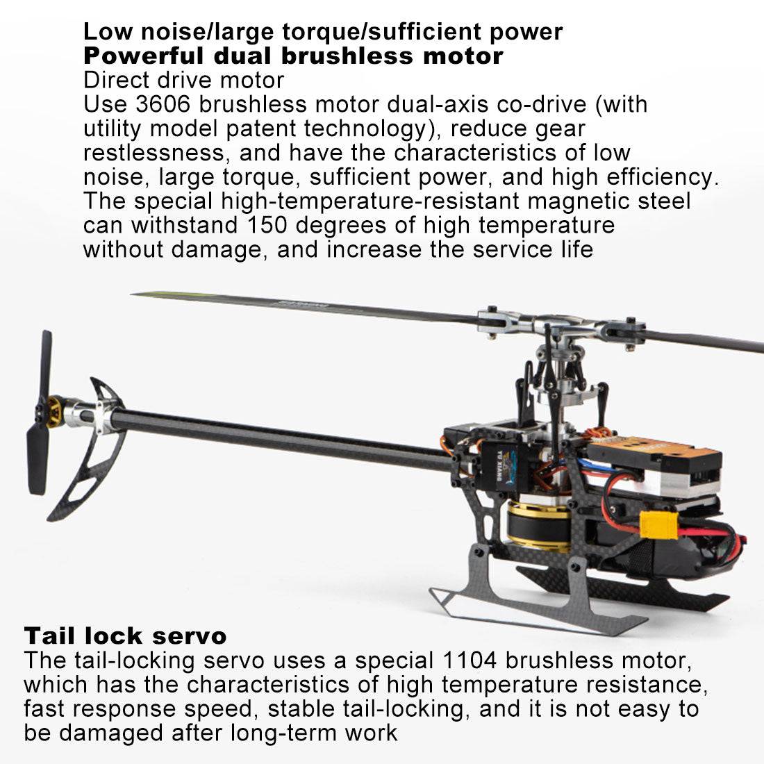 F180 2.4Ghz Flybarless RC Stunt Helicopter 6CH 3D/6G RTF - stirlingkit