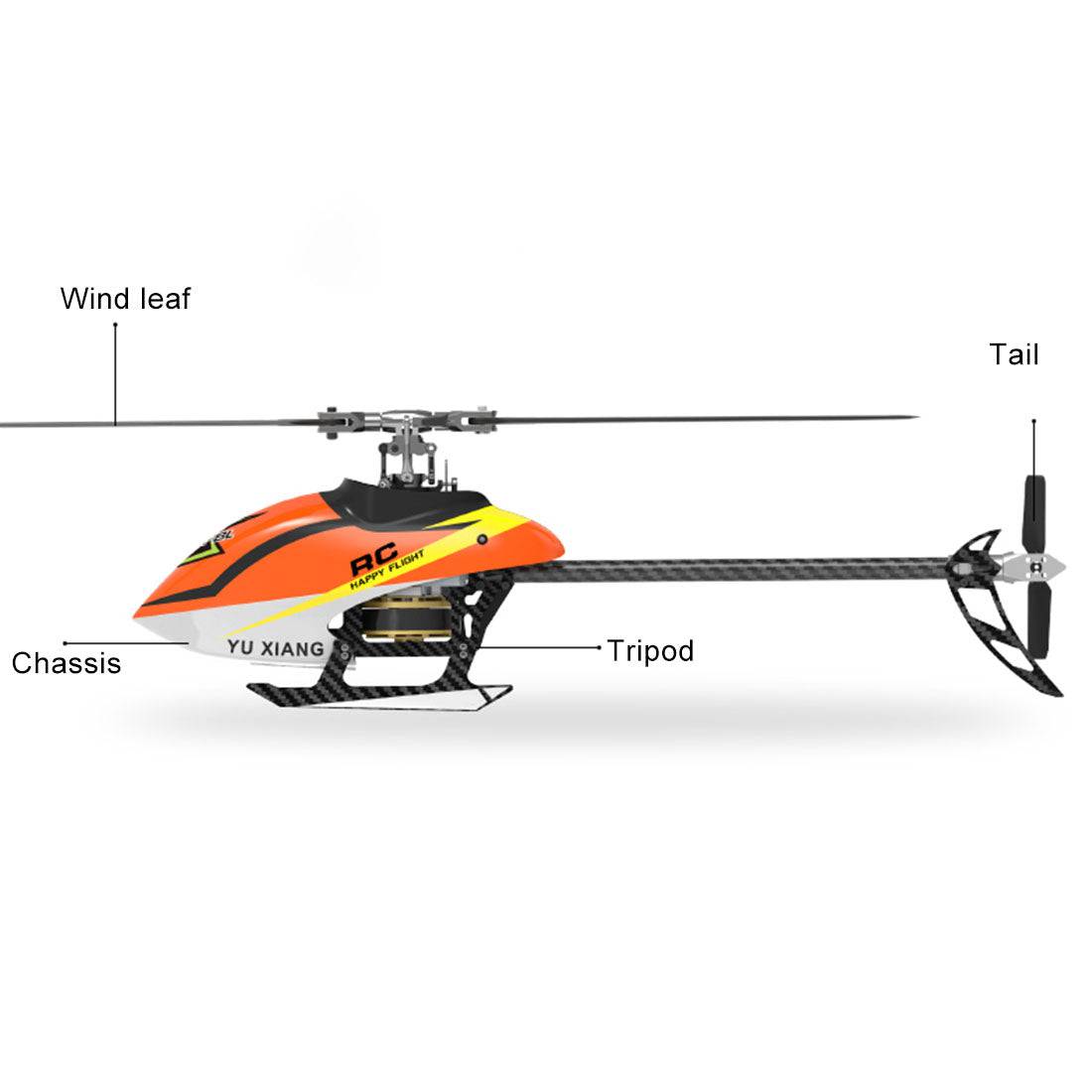 F180 2.4Ghz Flybarless RC Stunt Helicopter 6CH 3D/6G RTF - stirlingkit