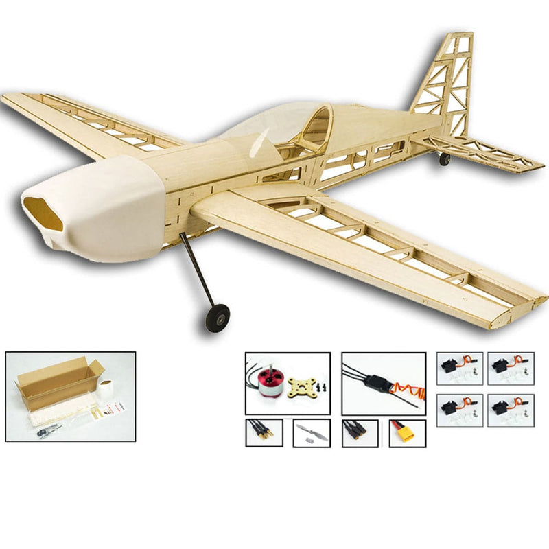 F3A EX330 Electric Balsa Wood Airplane RC Plane Assembly KIT 1000mm Wingspan - stirlingkit