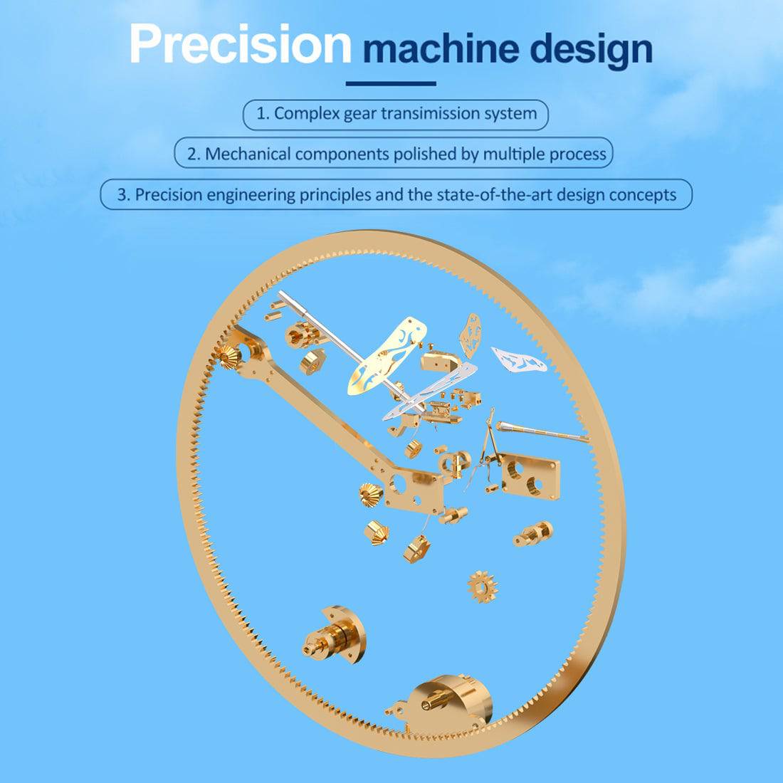 Teching Flying Dragonfly Kinetic Sculpture 3D Metal Model DIY Kits - stirlingkit