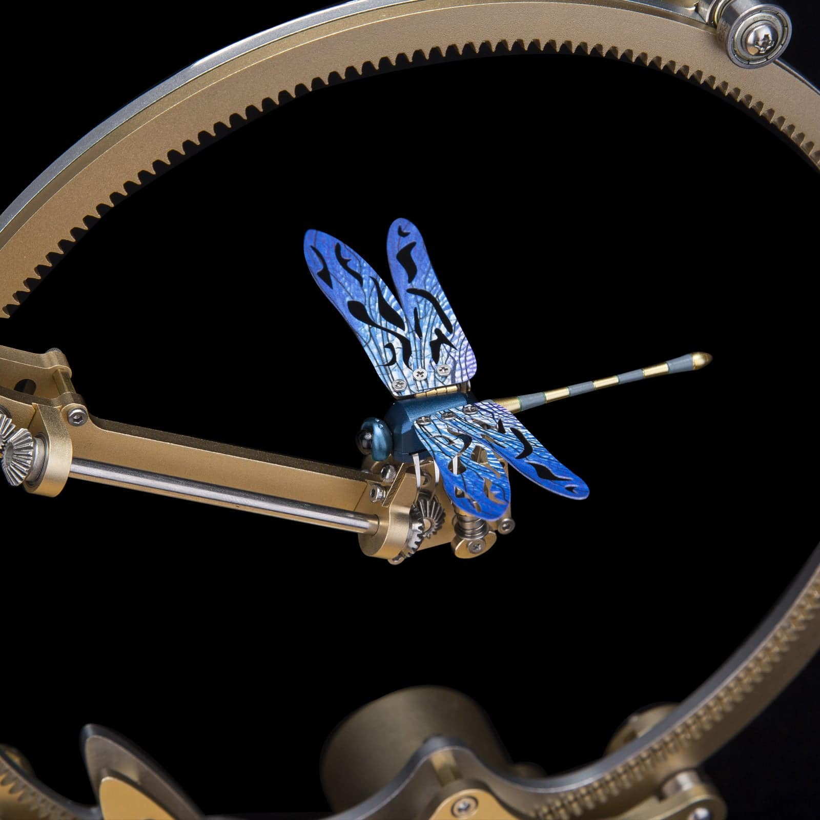 Teching Flying Dragonfly Kinetic Sculpture 3D Metal Model DIY Kits - stirlingkit