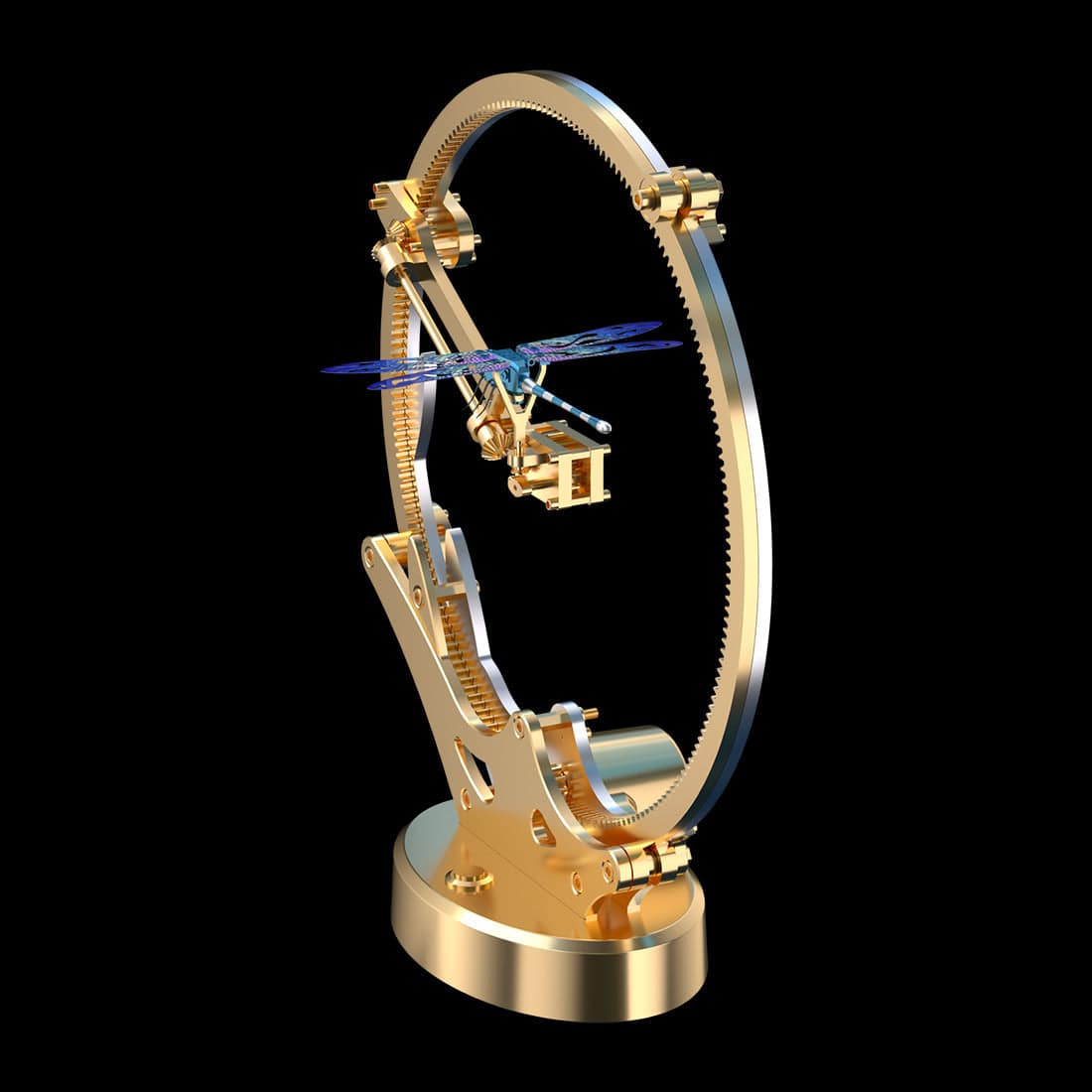 Teching Flying Dragonfly Kinetic Sculpture 3D Metal Model DIY Kits - stirlingkit