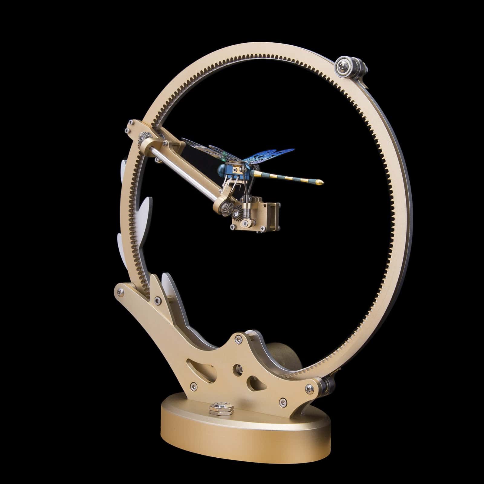 Teching Flying Dragonfly Kinetic Sculpture 3D Metal Model DIY Kits - stirlingkit