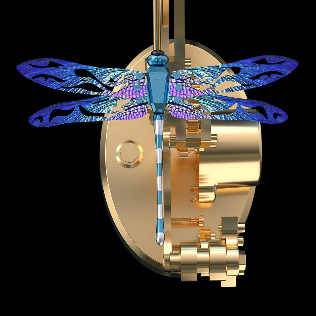 Teching Flying Dragonfly Kinetic Sculpture 3D Metal Model DIY Kits - stirlingkit