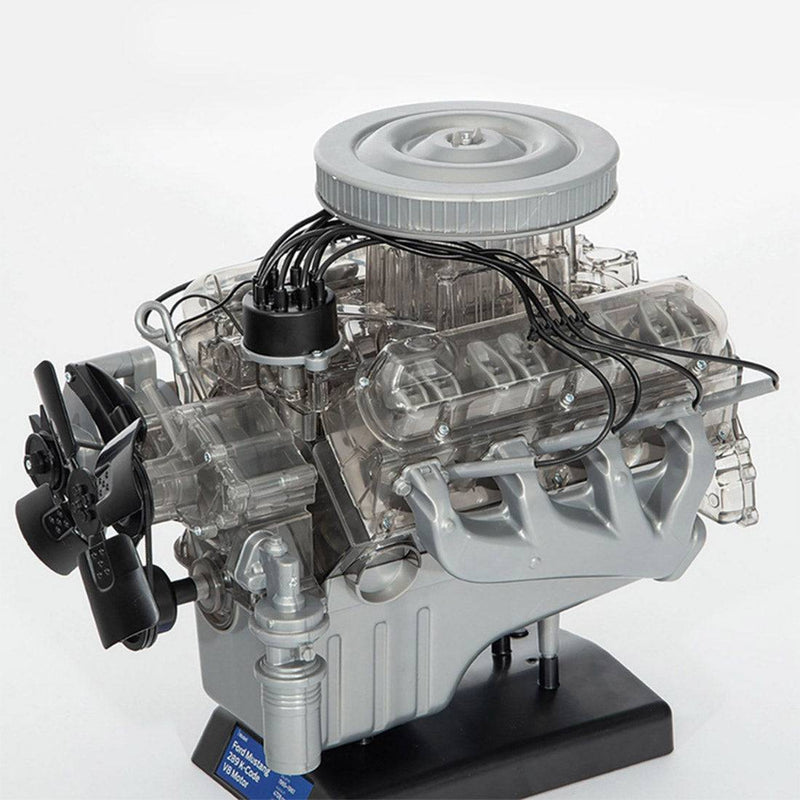 DIY V8 Engine Model Assembly Visual Motor Model Ford Mustang Mini Simulation Transparent - stirlingkit