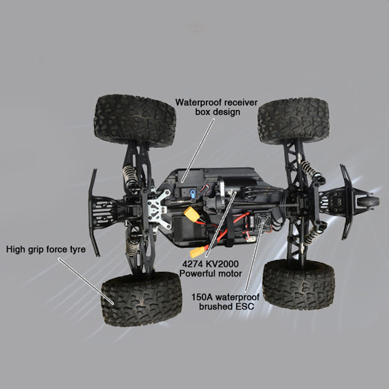 FS Racing 1/8 6s  4WD 2.4G High Speed Brushless Remote Control Car with Body ESC Motor - stirlingkit