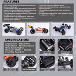 FS Racing 1/8 Off-road Vehicle 4WD High Speed Brushless RC Car with Body ESC Motor 2.4G - stirlingkit