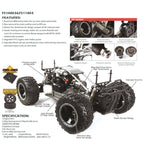 FS Racing 11803 Monster Trucks 1/5 2.4G 4WD RC Car with 30CC Gasoline Engine 80KM/H (RTR) - stirlingkit