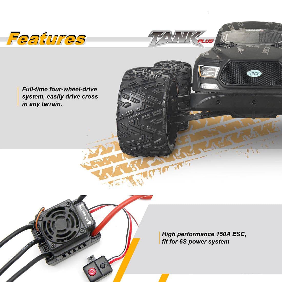 FS Racing TANK 1/8 4WD RTR 2.4G RC Racing Off-road Monster Truck Model ...