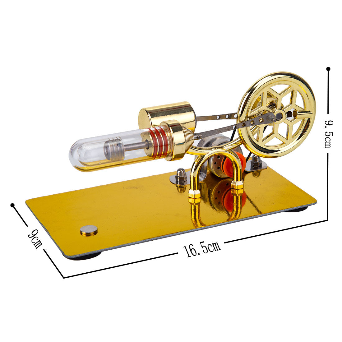 Gamma Free Piston Stirling Engine With LED Lights Physics Demos Gamma free piston stirling engine with led lights physics demos