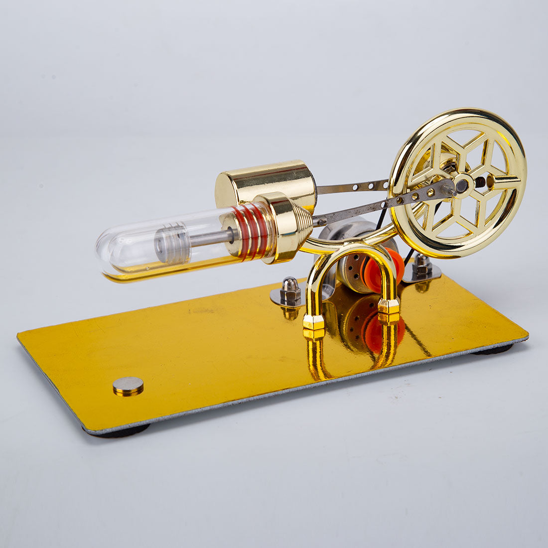 Gamma Free Piston Stirling Engine With LED Lights Physics Demos Gamma free piston stirling engine with led lights physics demos