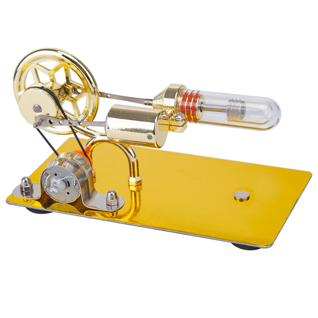 Gamma Free Piston Stirling Engine with LED Lights Physics Demos - stirlingkit