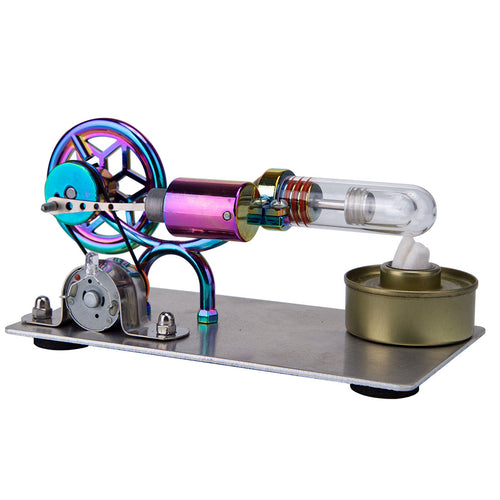 Gamma Free Piston Stirling Engine with LED Lights Physics Demos - stirlingkit