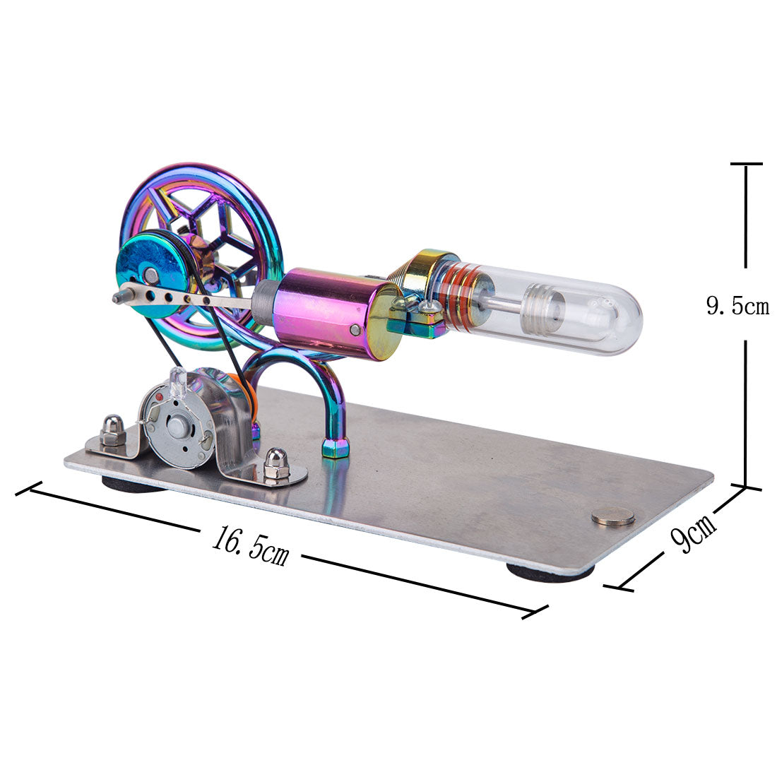 Gamma Free Piston Stirling Engine with LED Lights Physics Demos ...