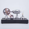Enjomor Gamma Type Hot Air Stirling Engines with Light and Voltmeter - stirlingkit