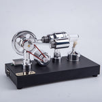 Enjomor Gamma Type Hot Air Stirling Engines with Light and Voltmeter - stirlingkit