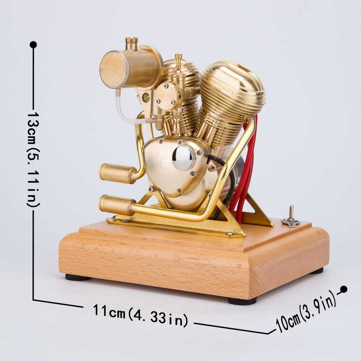 Gasoline V-Twin Small OHV 4.3CC Double-cylinder Four-stroke Engine R28 - stirlingkit