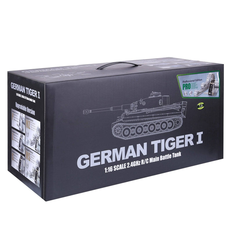 German Tiger I 1/16 2.4Ghz Metal RC Infrared Main Battle Tank Model with Light Smoke FPV - stirlingkit