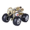 Golden Hot Air Stirling Engine Powered 4-Wheel Car Engine Model Physical Toy - stirlingkit