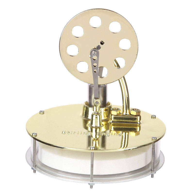 Golden Metal Low Temperature Powered Stirling Engine Model - stirlingkit