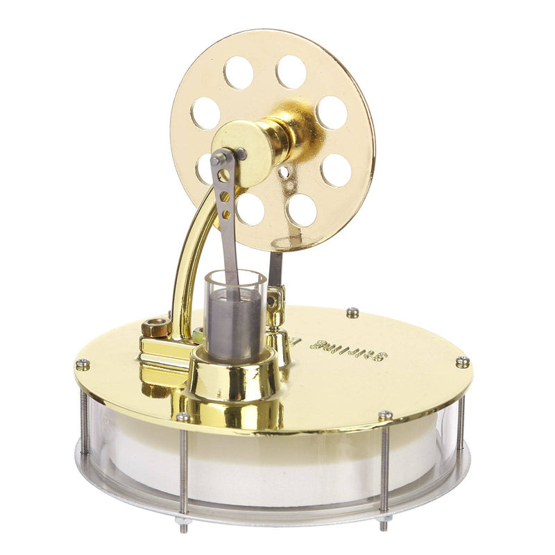 Golden Metal Low Temperature Powered Stirling Engine Model - stirlingkit