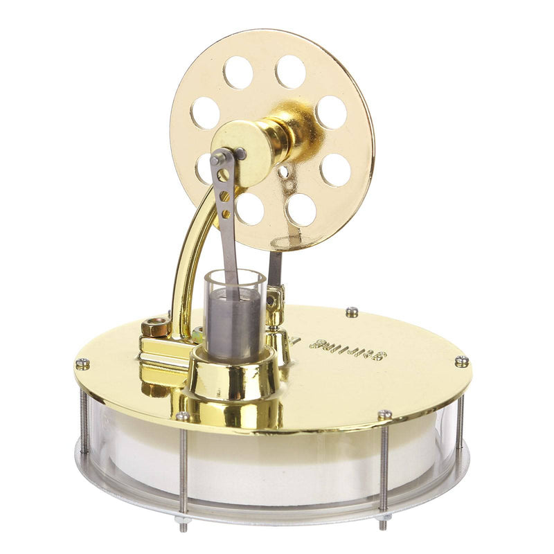 Golden Metal Low Temperature Powered Stirling Engine Model - stirlingkit