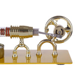 Golden Single Cylinder Stirling Engine Model Science Physical Educational Toys Gift - stirlingkit