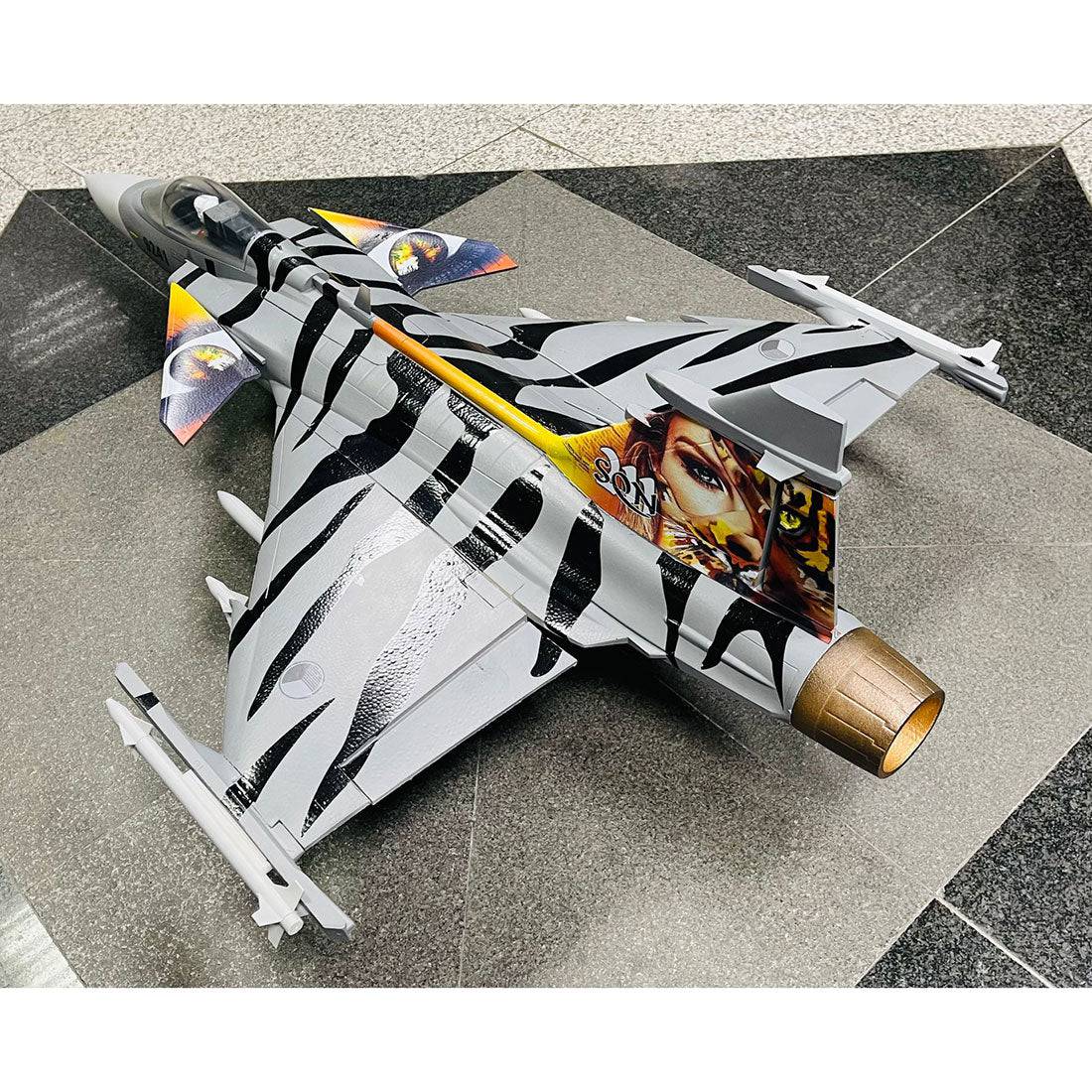 Gripen JAS-39 EPO RC EDF Jet Fighter RC Airplane Plane (ARF / PNP) - Tiger Pattern - stirlingkit