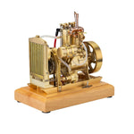 H74 5cc 4-Stroke 2-Cylinder Water Cooled Gasoline Internal Combustion Engine Model - stirlingkit