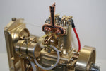 H74 5cc 4-Stroke 2-Cylinder Water Cooled Gasoline Internal Combustion Engine Model - stirlingkit