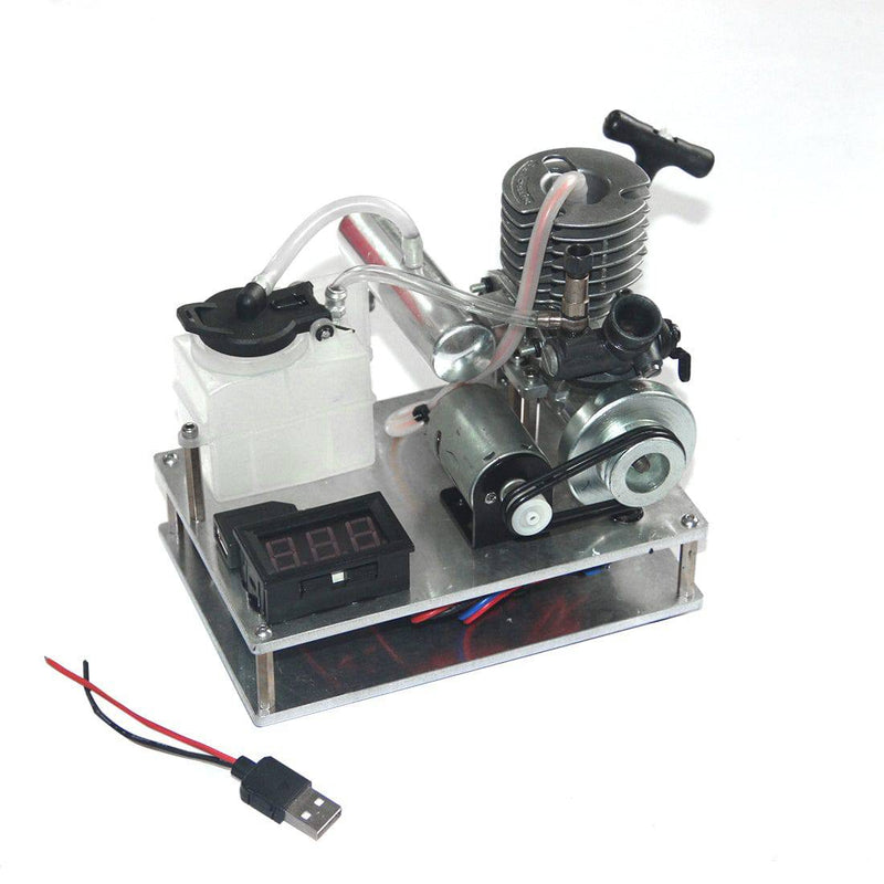 Hand Start One Cylinder 2 Strokes Nitro Engine 12V Generator Model Science Experiment Model - stirlingkit