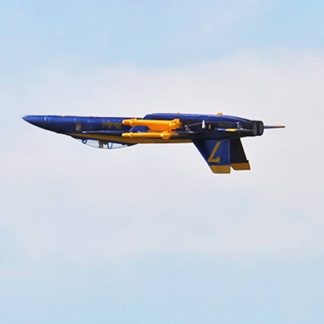 Hand Throwing EPO Foam RC Fighter Jet Plane 475mm Wingspan PNP - Blue - stirlingkit