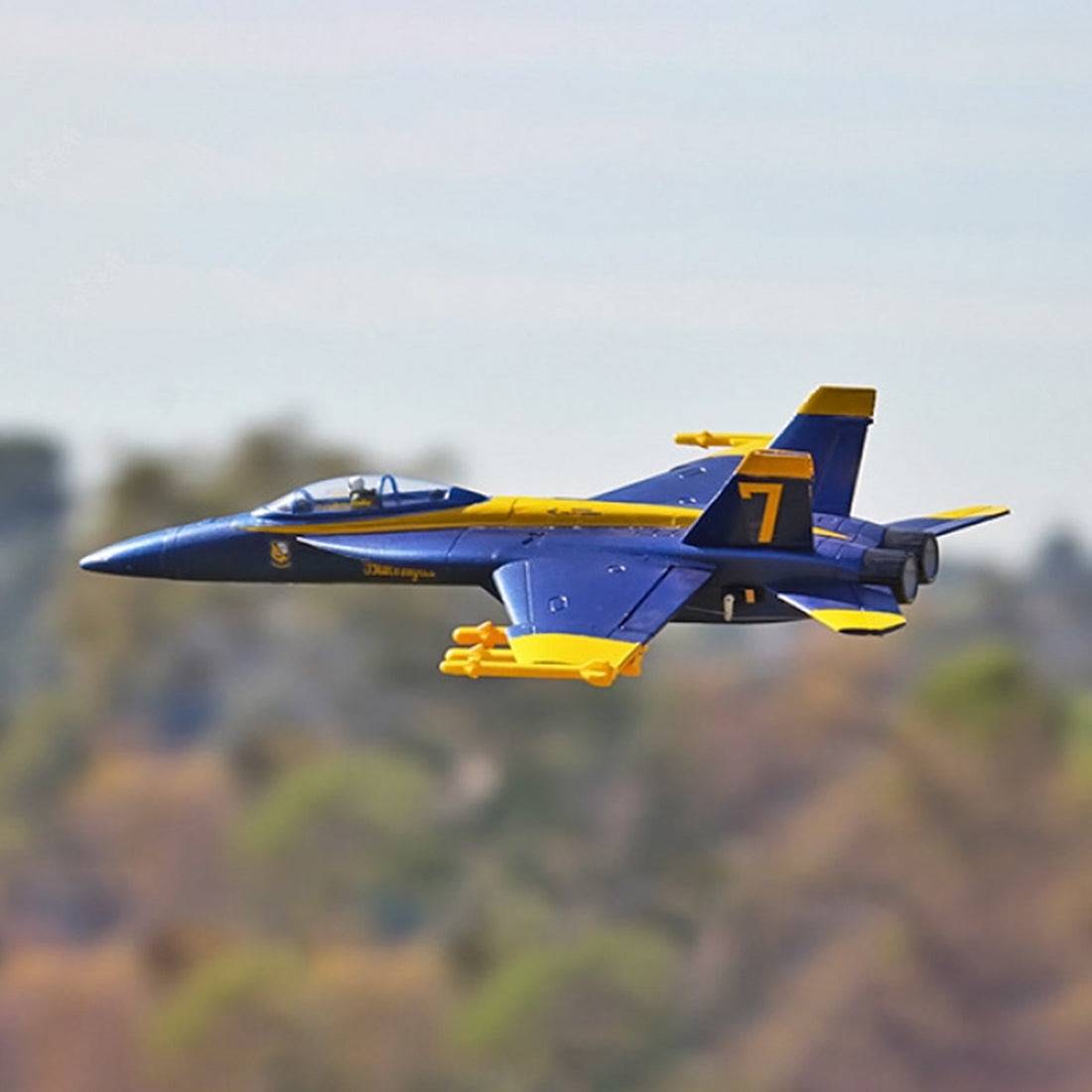 Hand Throwing EPO Foam RC Fighter Jet Plane 475mm Wingspan PNP - Blue - stirlingkit
