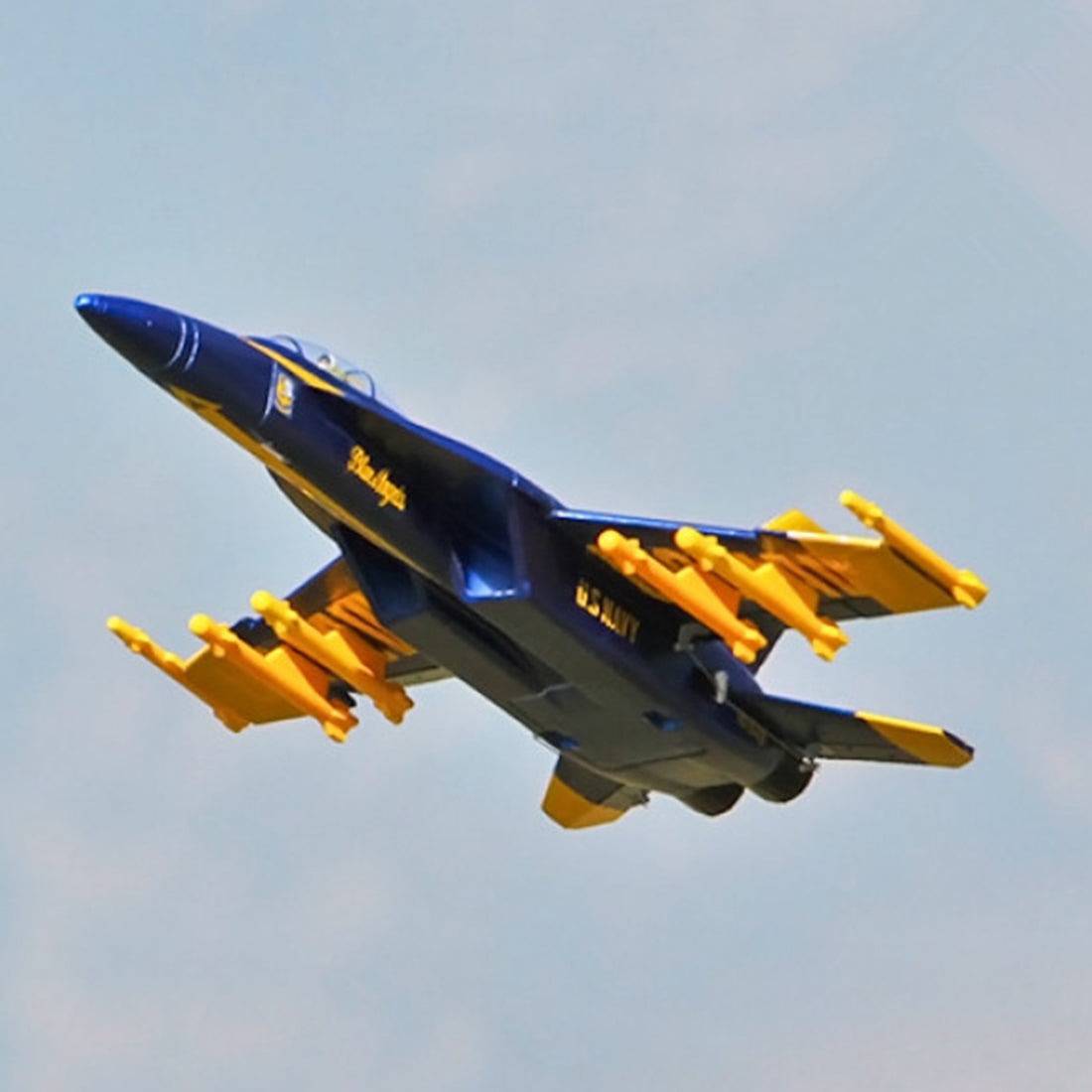 Hand Throwing EPO Foam RC Fighter Jet Plane 475mm Wingspan PNP - Blue - stirlingkit