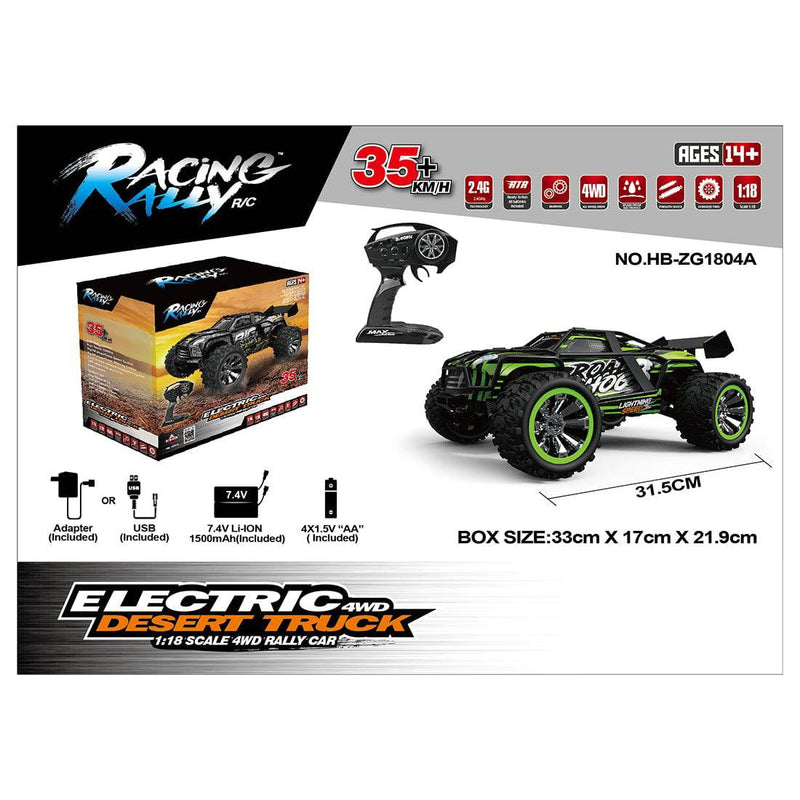 HB 1/18 2.4G 4WD Off-road RC Car High-speed All-terrain Vehicle Model RTR - stirlingkit