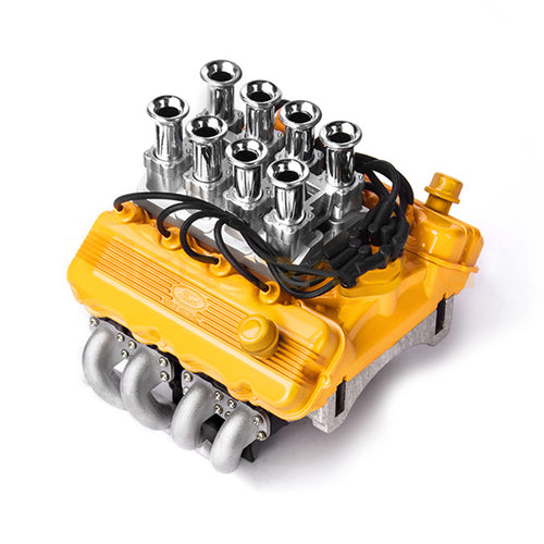 High Simulation V8 Engine Hood Fan Air Intake Motor Radiator kits for 1/10 Car GRC FST - stirlingkit