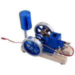 Hit & Miss Gas Model Engine with Wooden Base Fuel Tank Water Cooled ICE Engine - stirlingkit