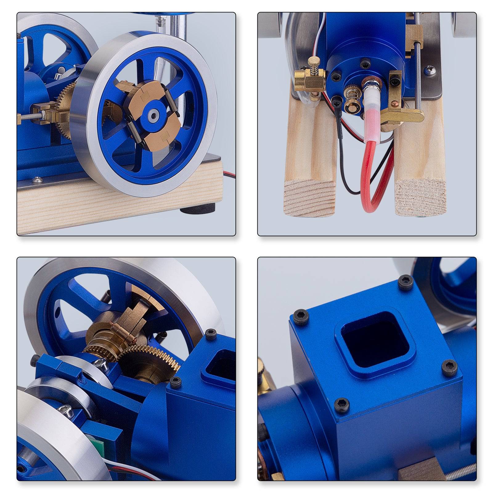 Hit & Miss Gas Model Engine with Wooden Base Fuel Tank Water Cooled ICE ...