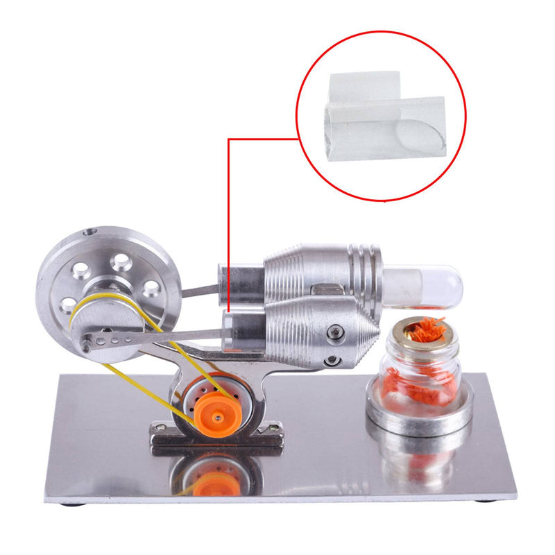 Hot Air Cylinder Piston with Sealing Ring for Stirling Engine Mini Hot Air Motor Model - stirlingkit