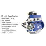 HOWIN L6-210 21cc Straight-six Four-Stroke Gasoline Engine Model Building Kits Water-cooled 13500rpm - stirlingkit